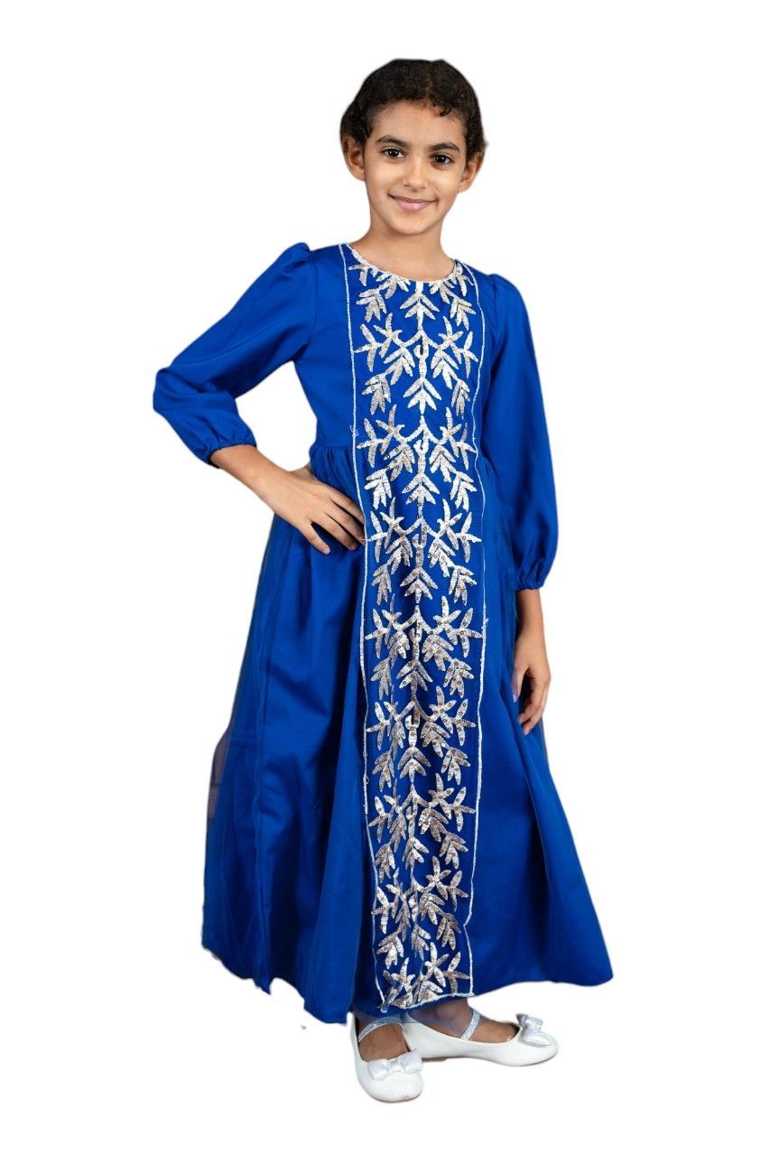 D' Daniela - Khadija Jalabiya Abaya With Sleeves - Blue