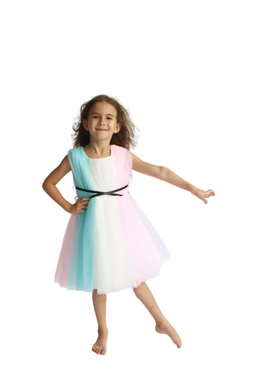 D' Daniela - Girls Tutu Dress - Rainbow