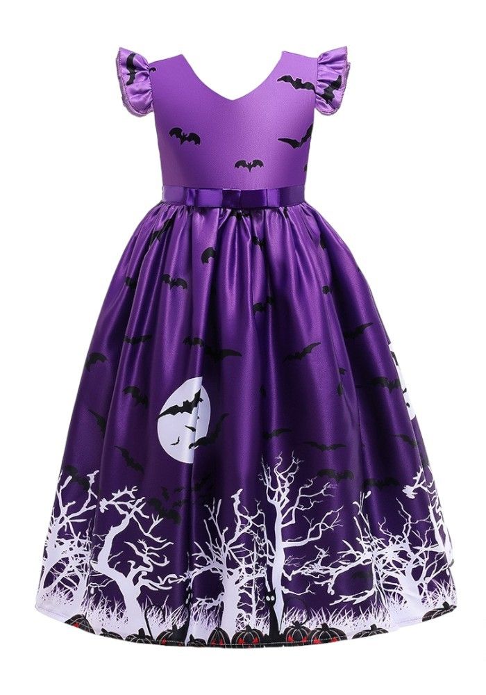 D' Daniela - Halloween Printed Costume Dress - Purple