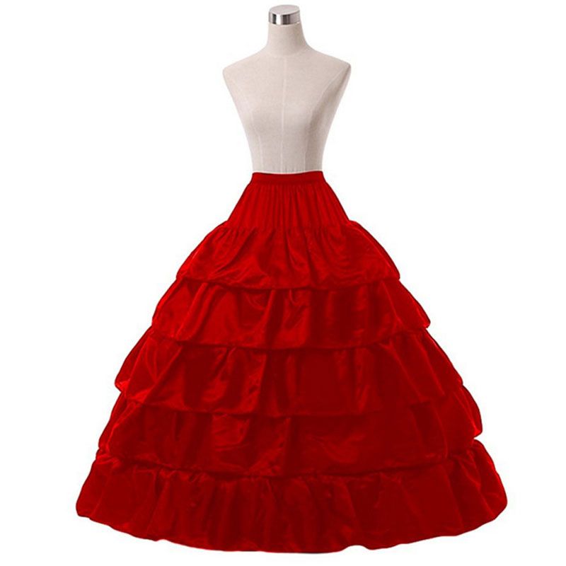 D' Daniela - Petticoat Cancan Crinoline Underskirt For Gown - Red