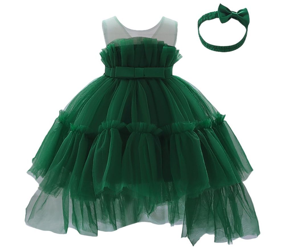 D' Daniela - Antonia Collection Green Dress W/ Short Tail