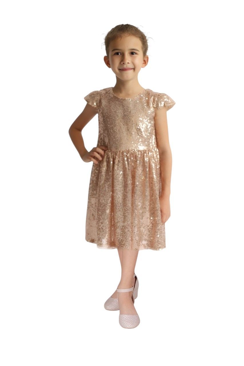 D' Daniela - Beads Glitter Dress - Rose Gold