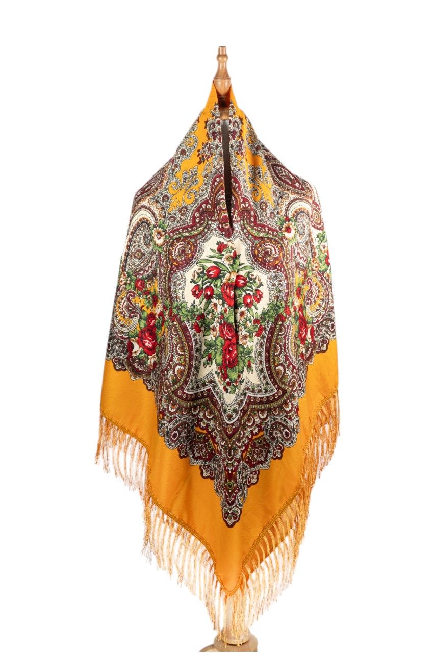 D' Daniela - Mila Womens Cotton Long Tassel Print Shawl