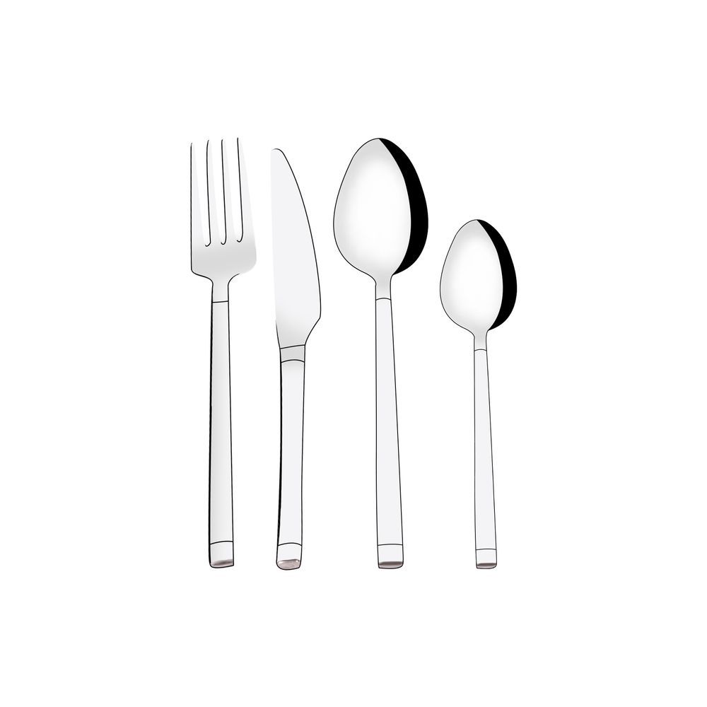 Serenk - Barcelona Stainless Steel Cutlery Set - 6pcs Each - 24pcs