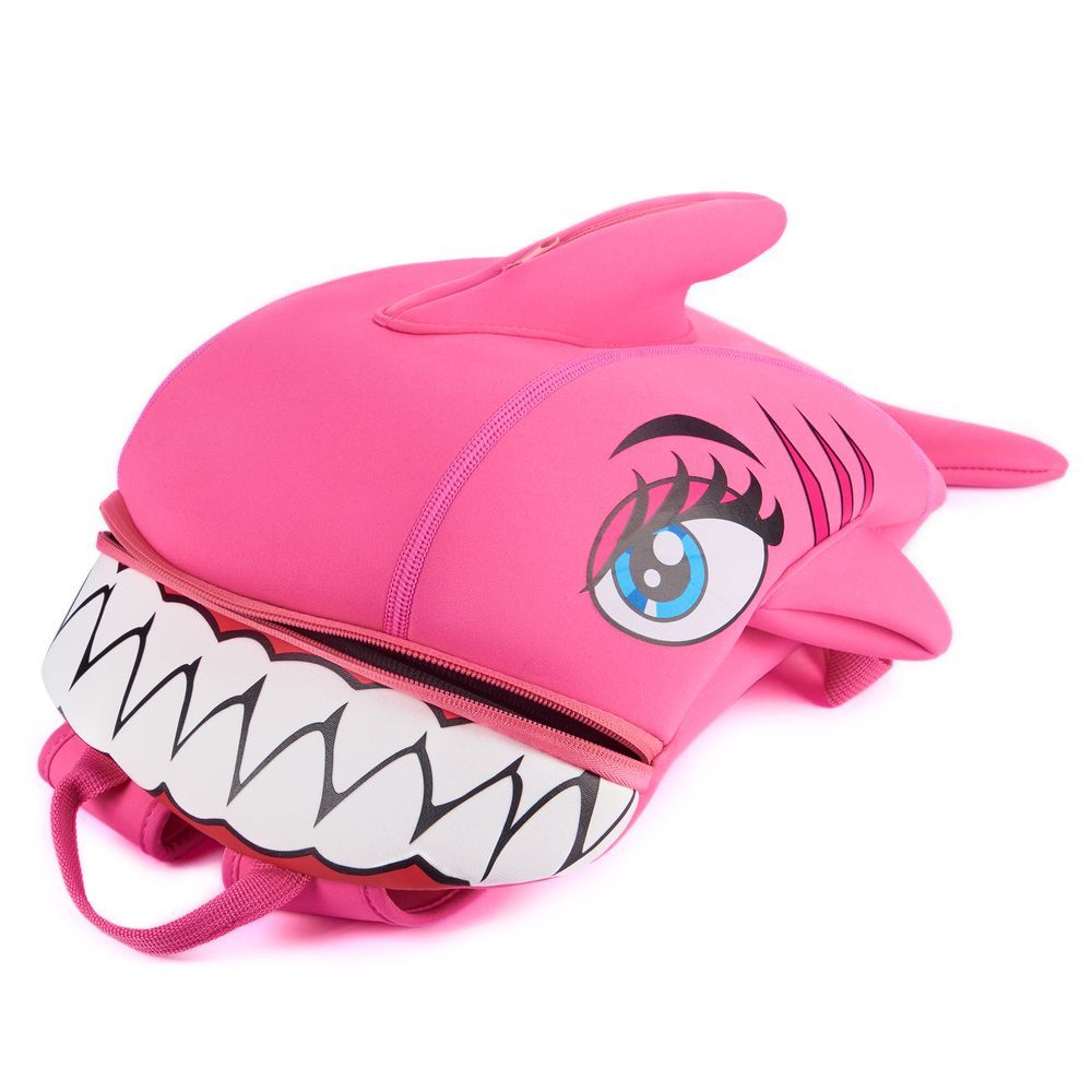 Crazy Safety - Children Backpack - 15.7-Inch - Shark - Pink