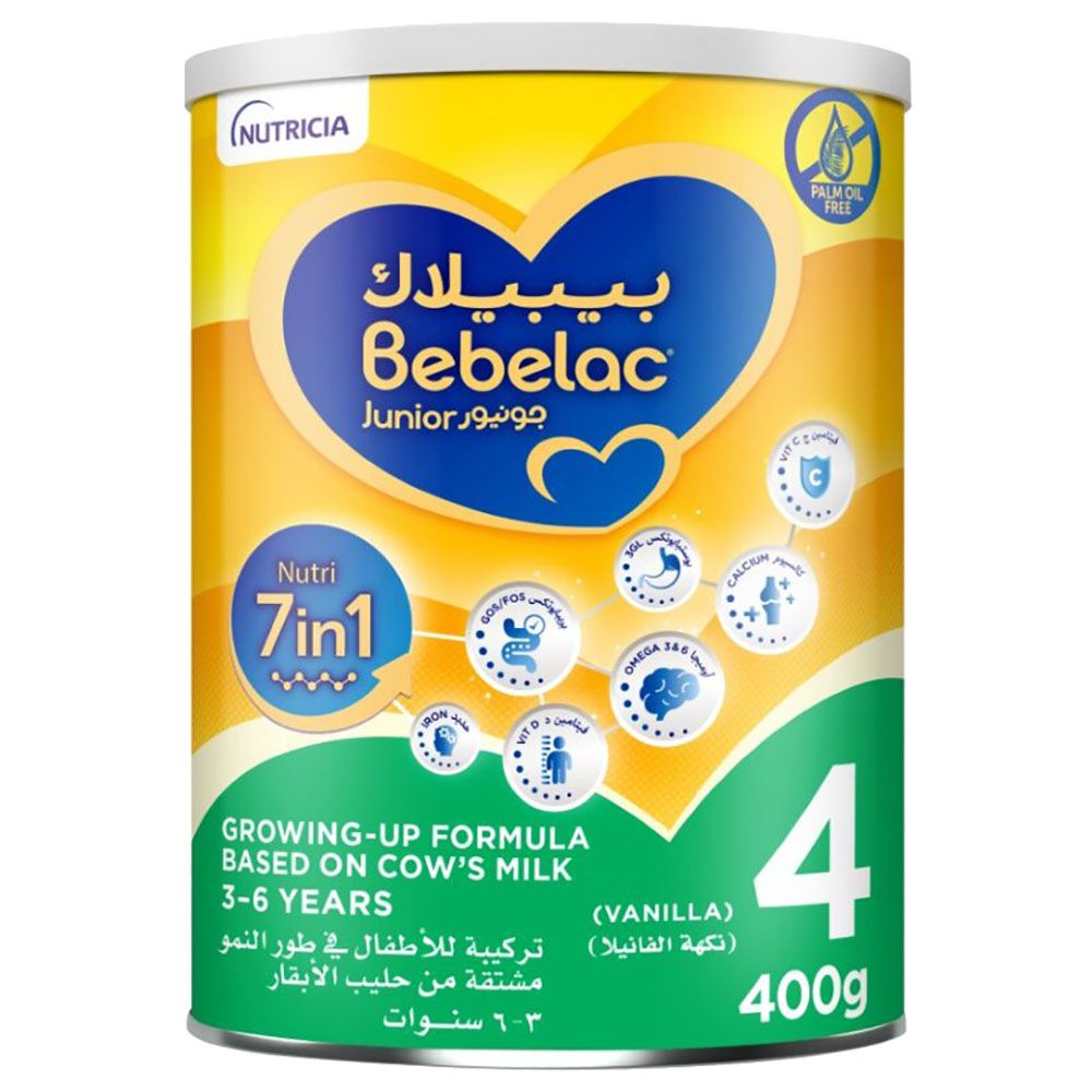 Bebelac - Junior 4 Nutri 7-in-1 Stage 4 Growing Up Milk Formula - 3-6Y - 400 g