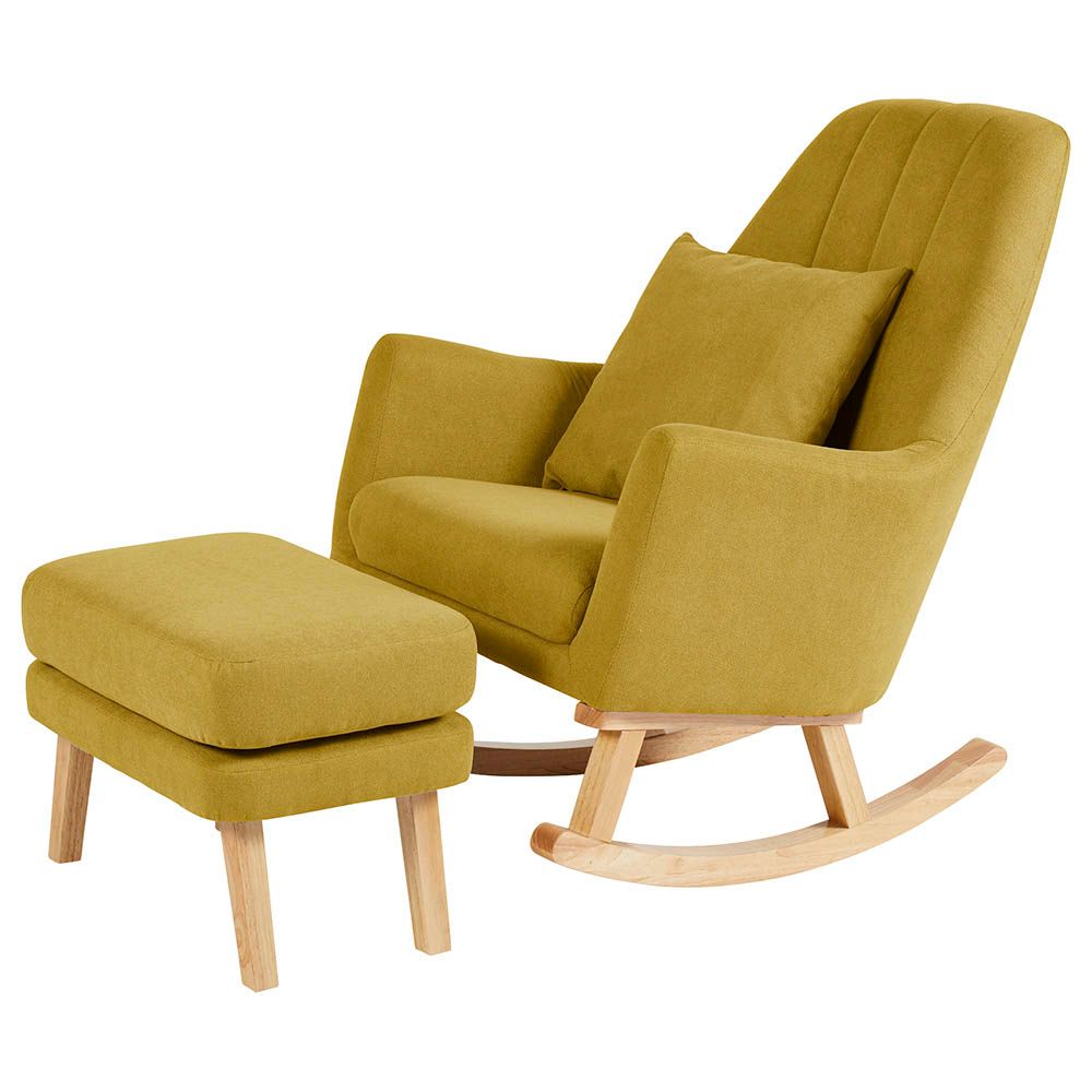 Ickle Bubba - Eden Deluxe Nursery Chair And Stool - Ochre