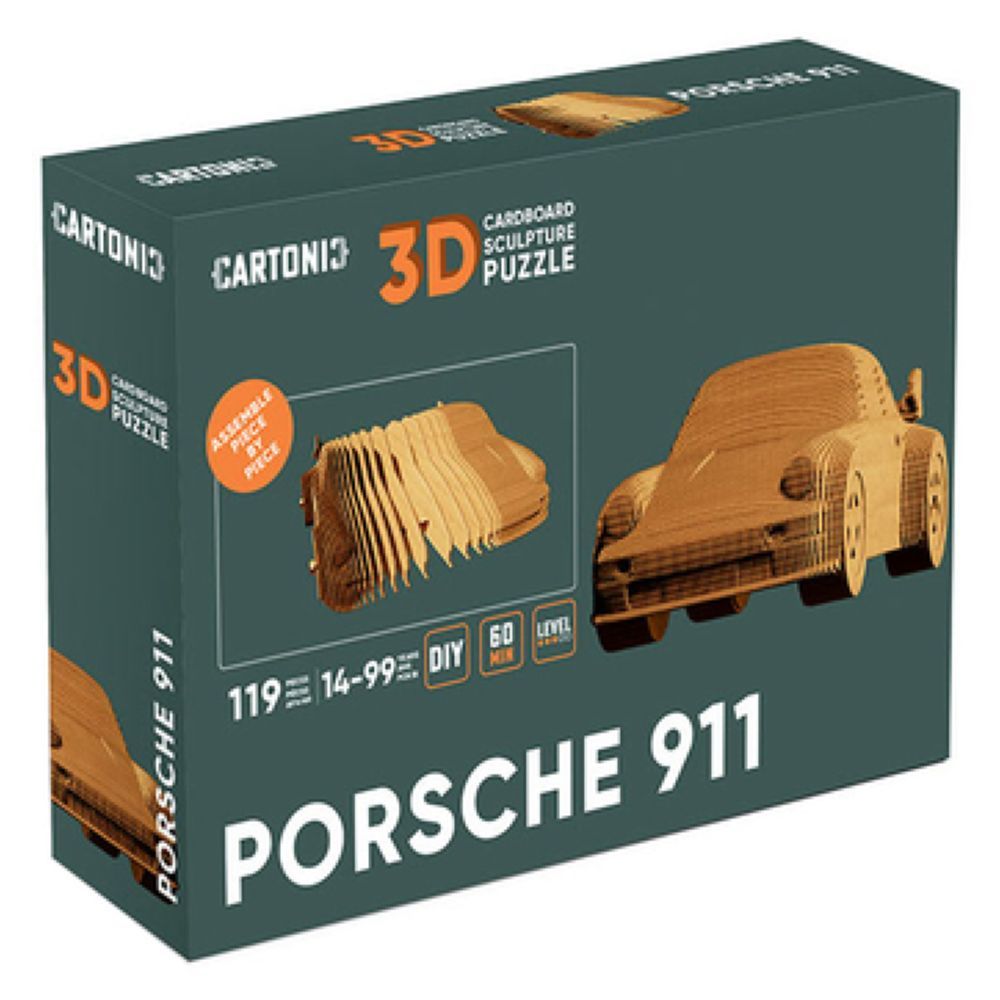 Cartonic - 3D Cardboard Sculpture Puzzle - Porsche 911 - 119pcs