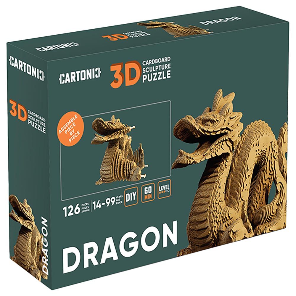 Cartonic - 3D Cardboard Sculpture Puzzle - Dragon - 126pcs