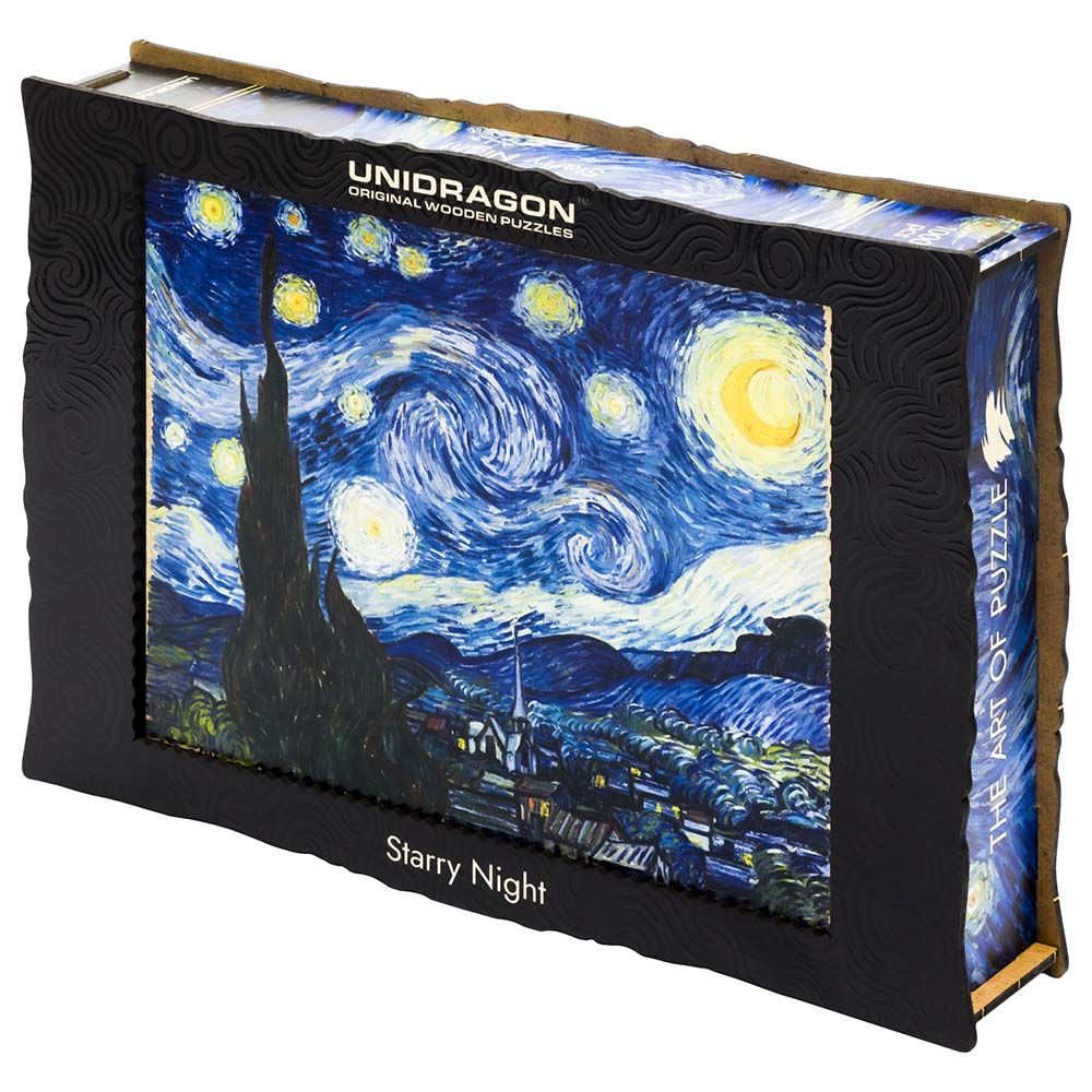 Unidragon - Figured Wooden Puzzle Kit - Art Collection The Starry Night - 1000 pcs