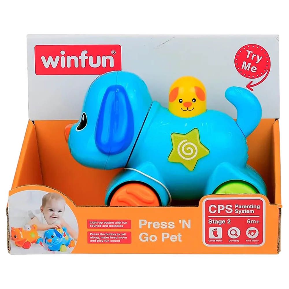 Winfun - Press N Go Pet - Puppy - Blue