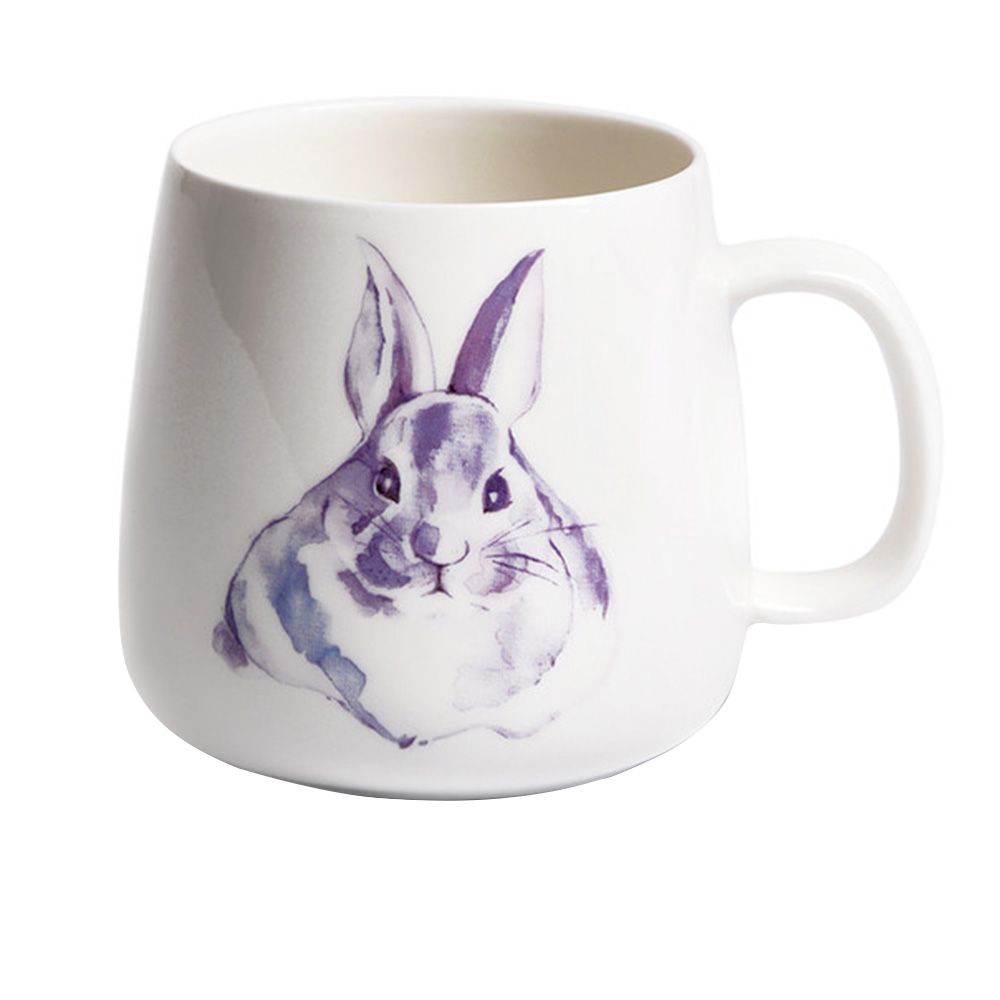 Fissman - Provence Rabbit Design Mug - White - 400 ml