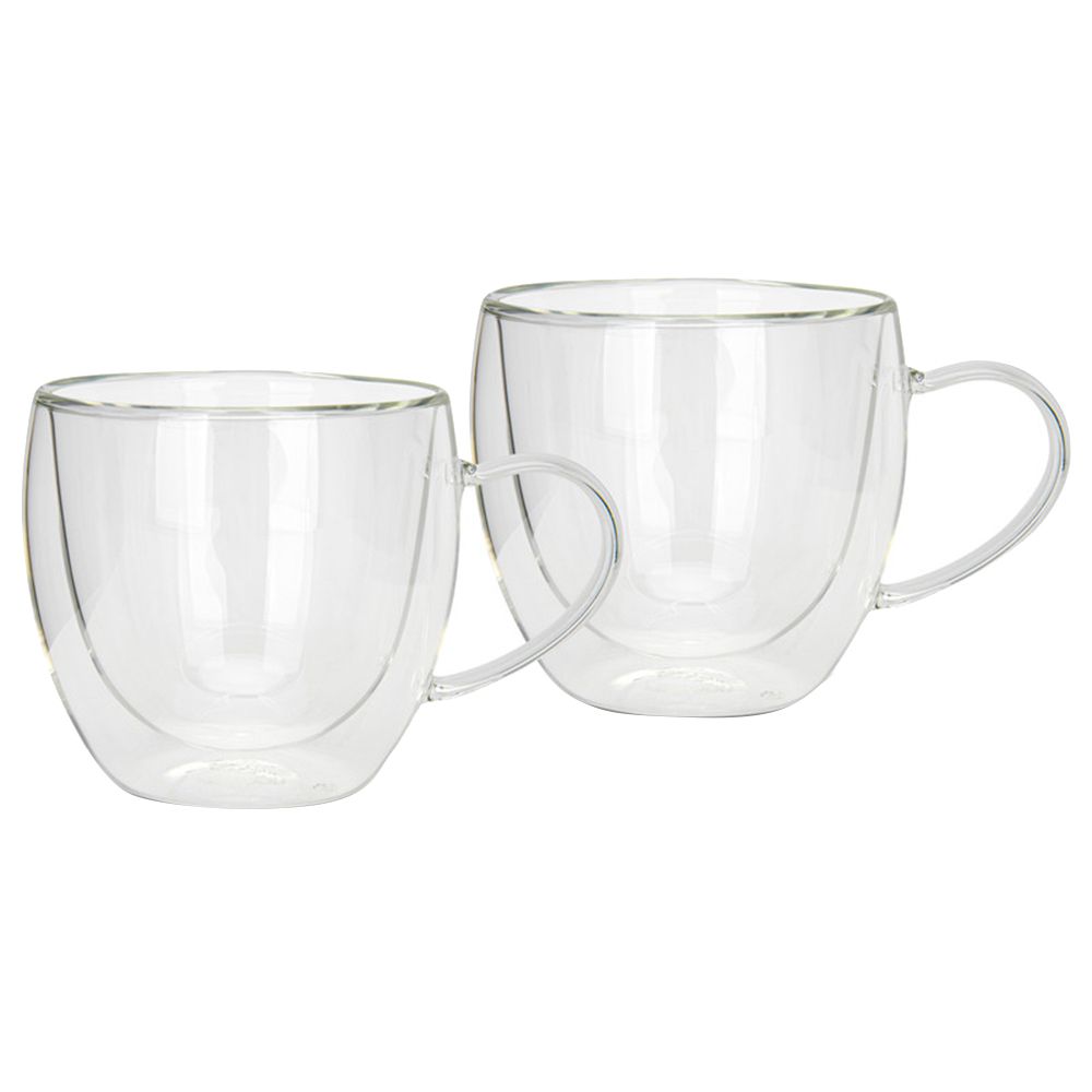 Fissman - Double Wall Borosilicate Glass Mug - 300 ml - 2pcs