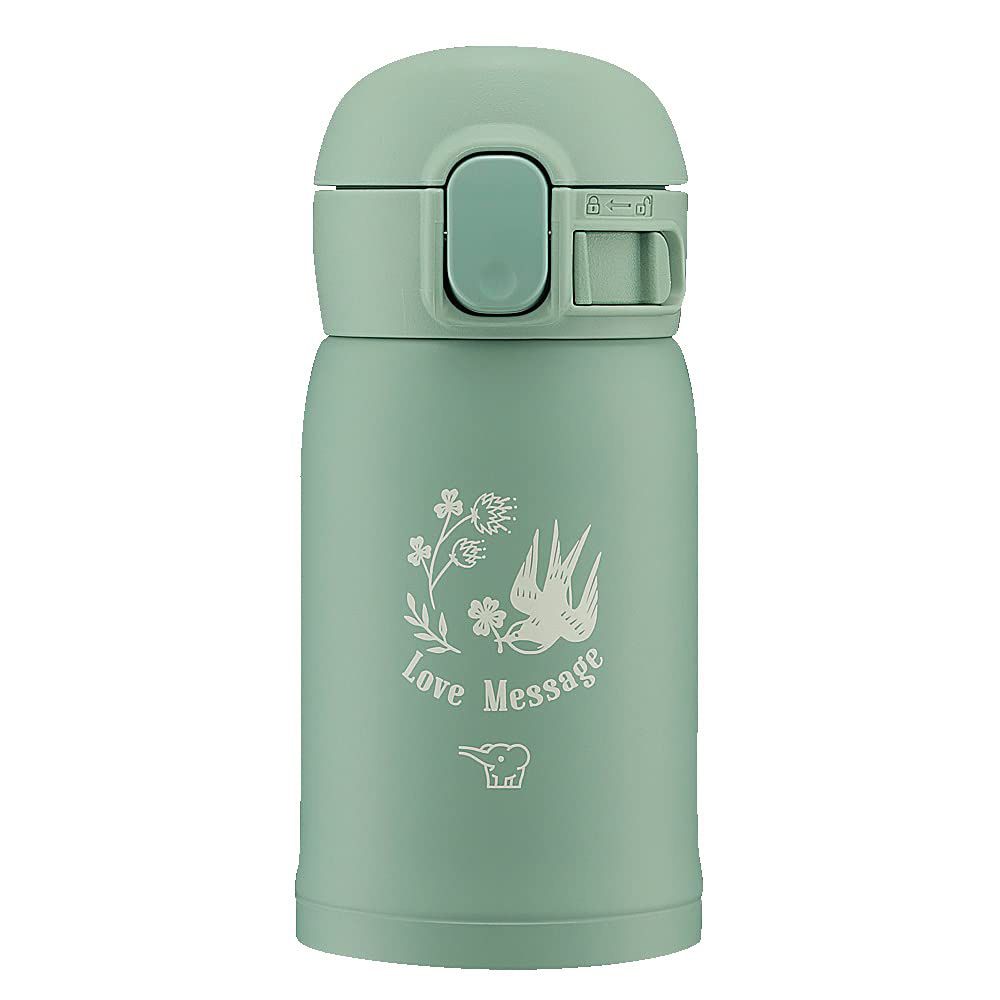 Zojirushi - Stainless Steel Vacuum Bottle - Ash Green - 240 ml