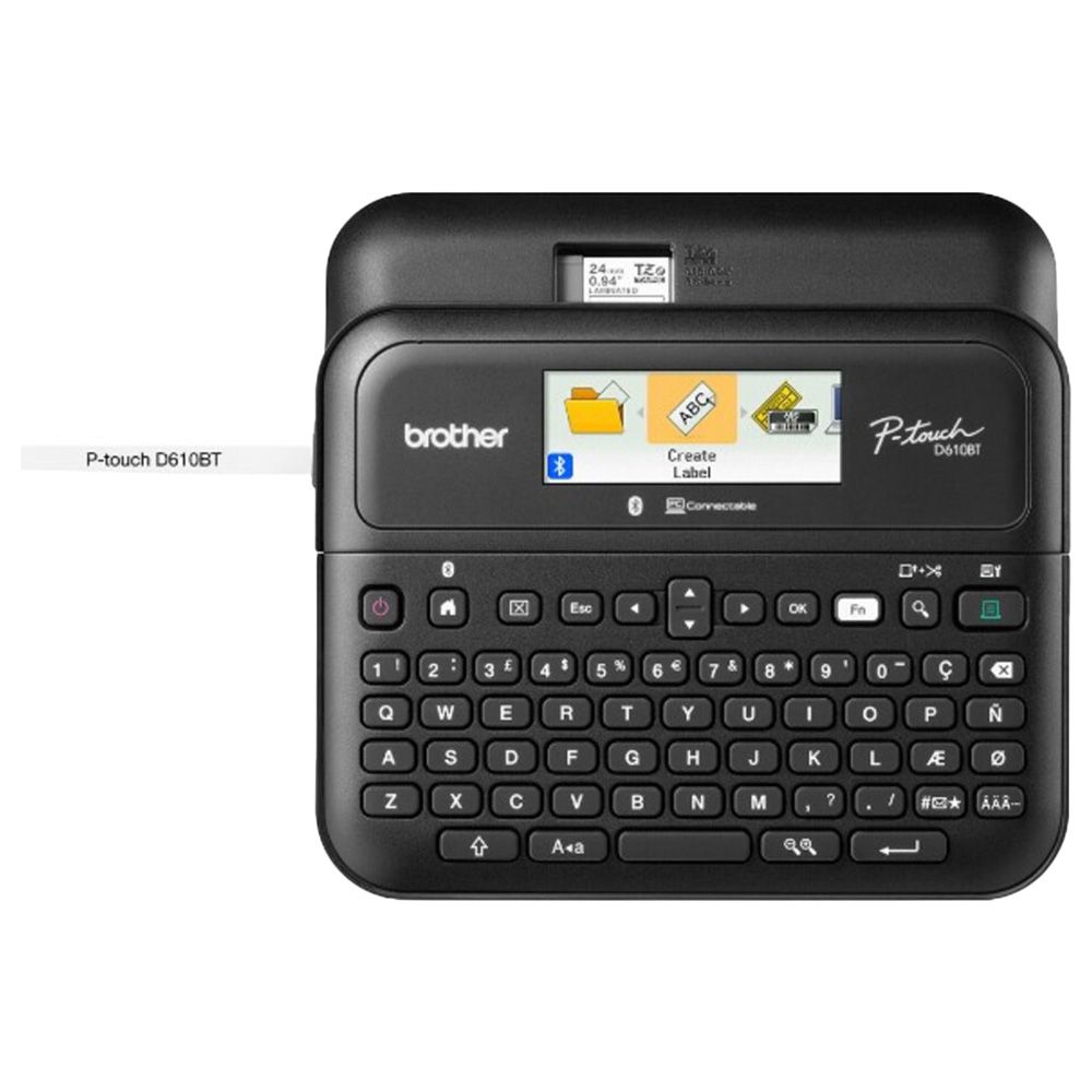 Brother - Desktop Bluetooth & PC Connectable Label Printer - Black