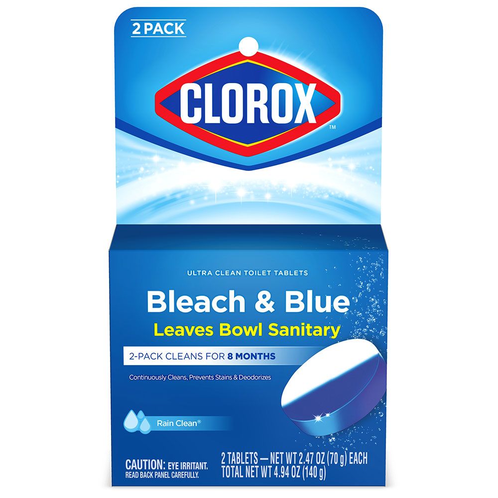 Clorox - Bleach Blue Automatic Toilet Bowl Cleaner 1 Pack (2 Tablets)