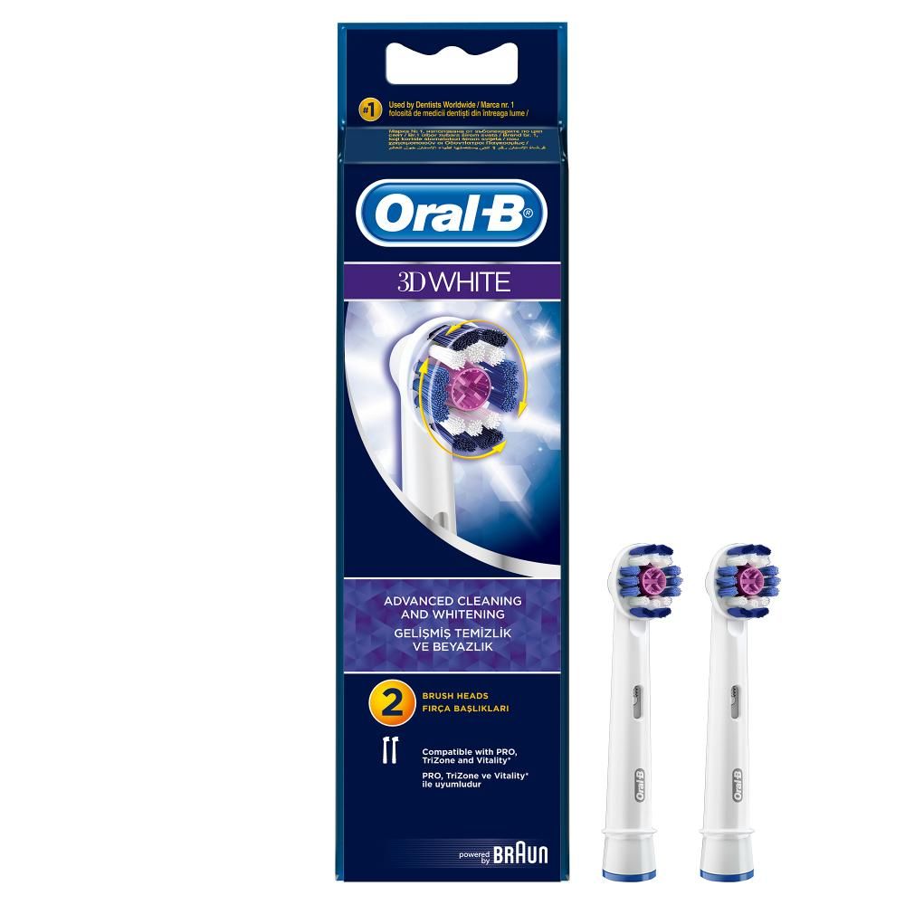 Oral-B EB18-2G 3D White Brush Heads - Pack Of 2