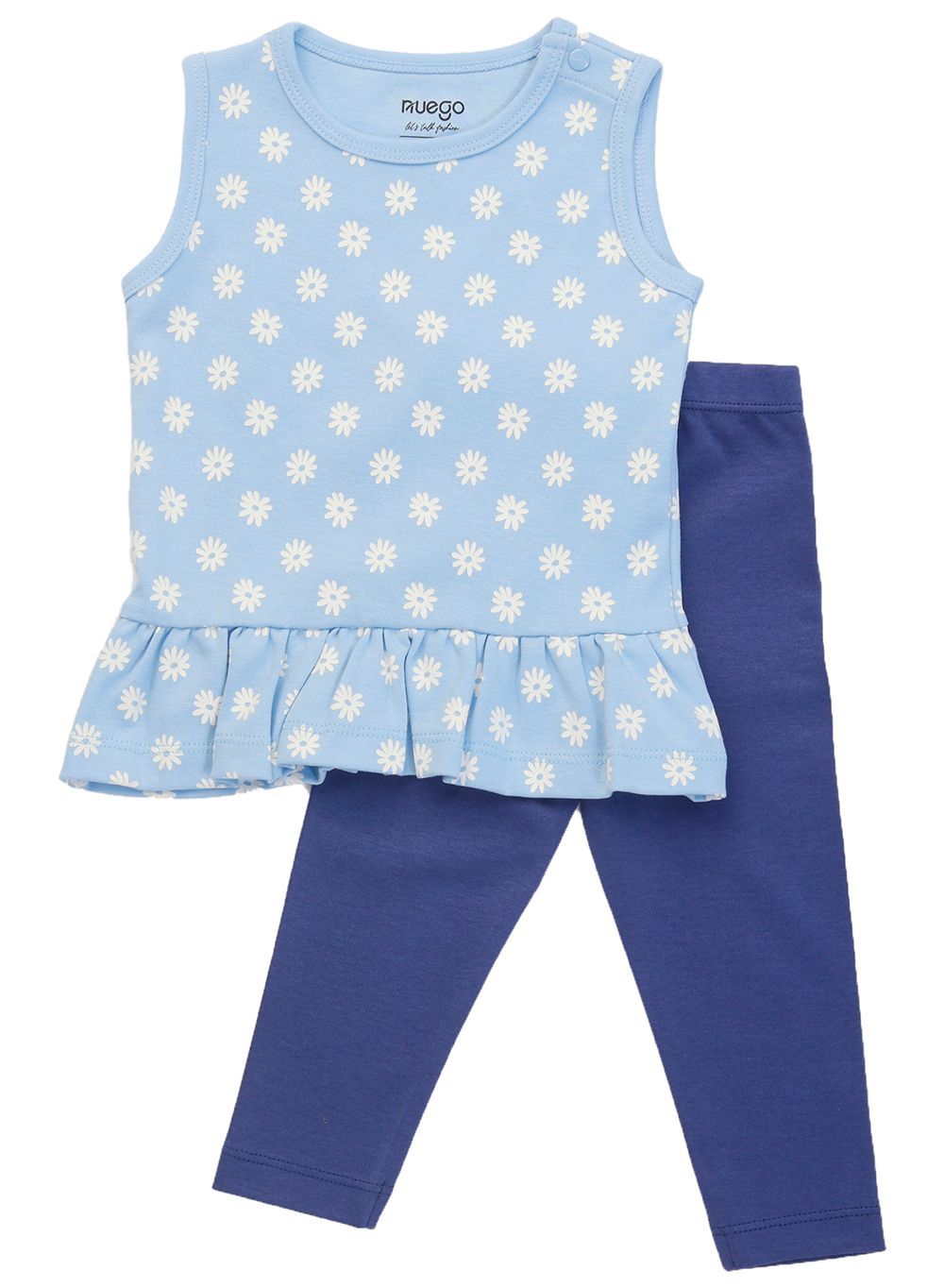 Nuego - 2pc-Set - Baby Girls Top And Leggings - Blue