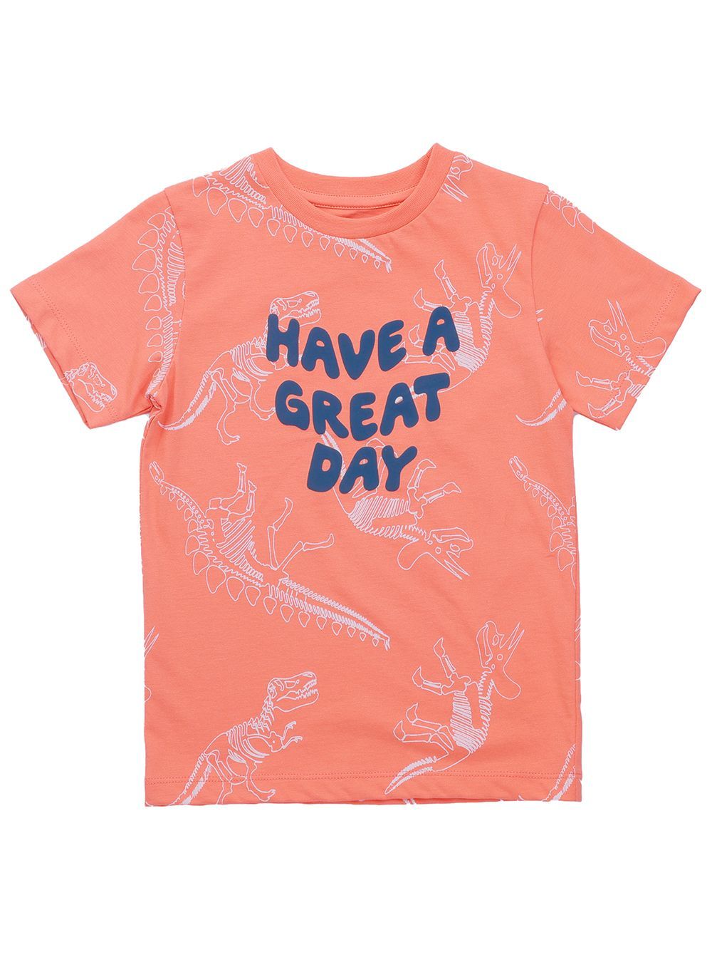 Nuego - Kids Boys T-Shirt - Dinosaur Print - Orange