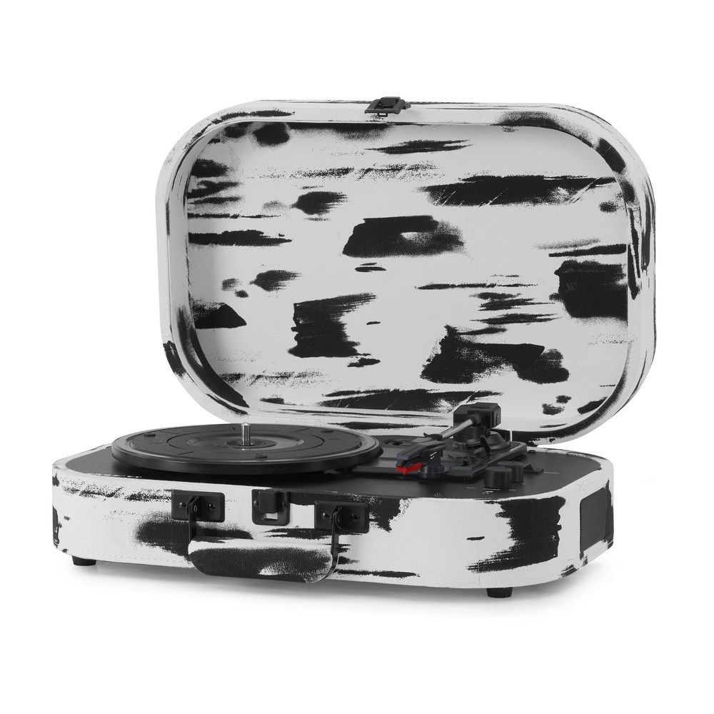 Crosley - Discovery Portable Turntable With Bluetooth In/Out - Black & White