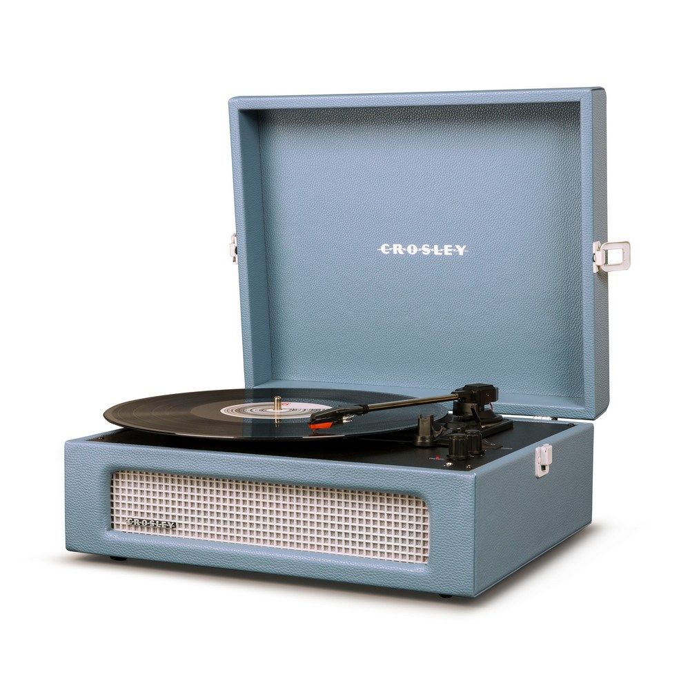 Crosley - Voyager Portable Turntable W/ Bluetooth In/Out - Washed Blue