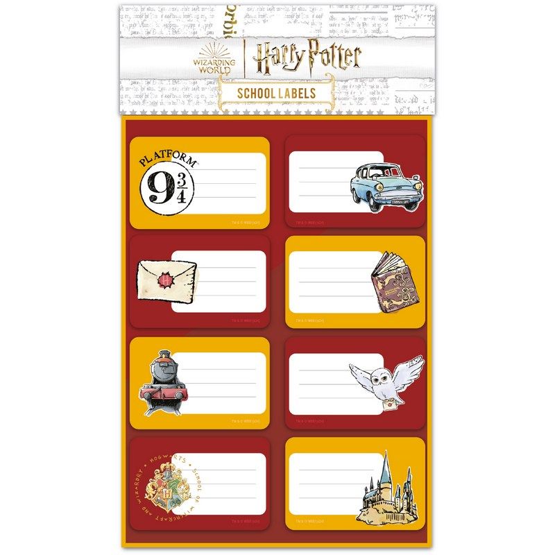 Pyramid International - Harry Potter Themed School Labels - 8pcs