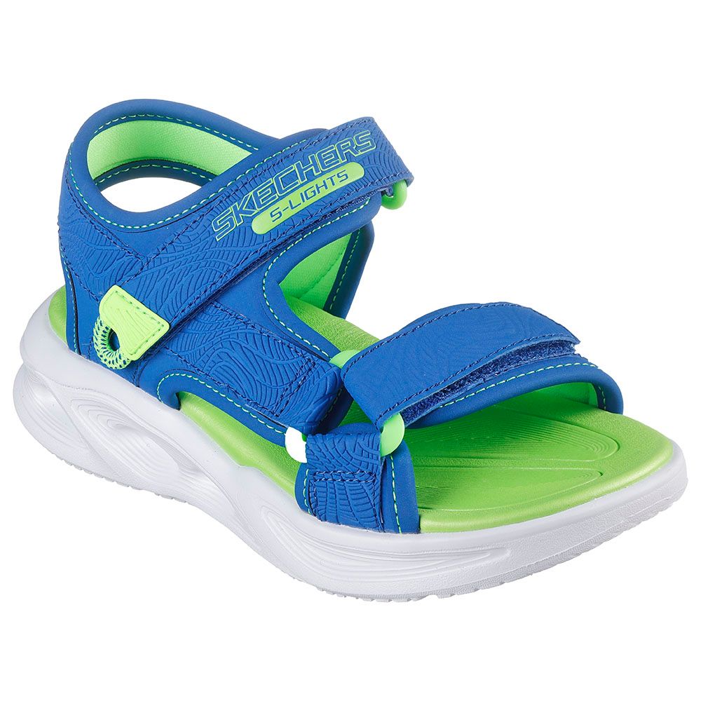 Skechers - Children Sola Glow Lightning Sandal - Blue/Lime