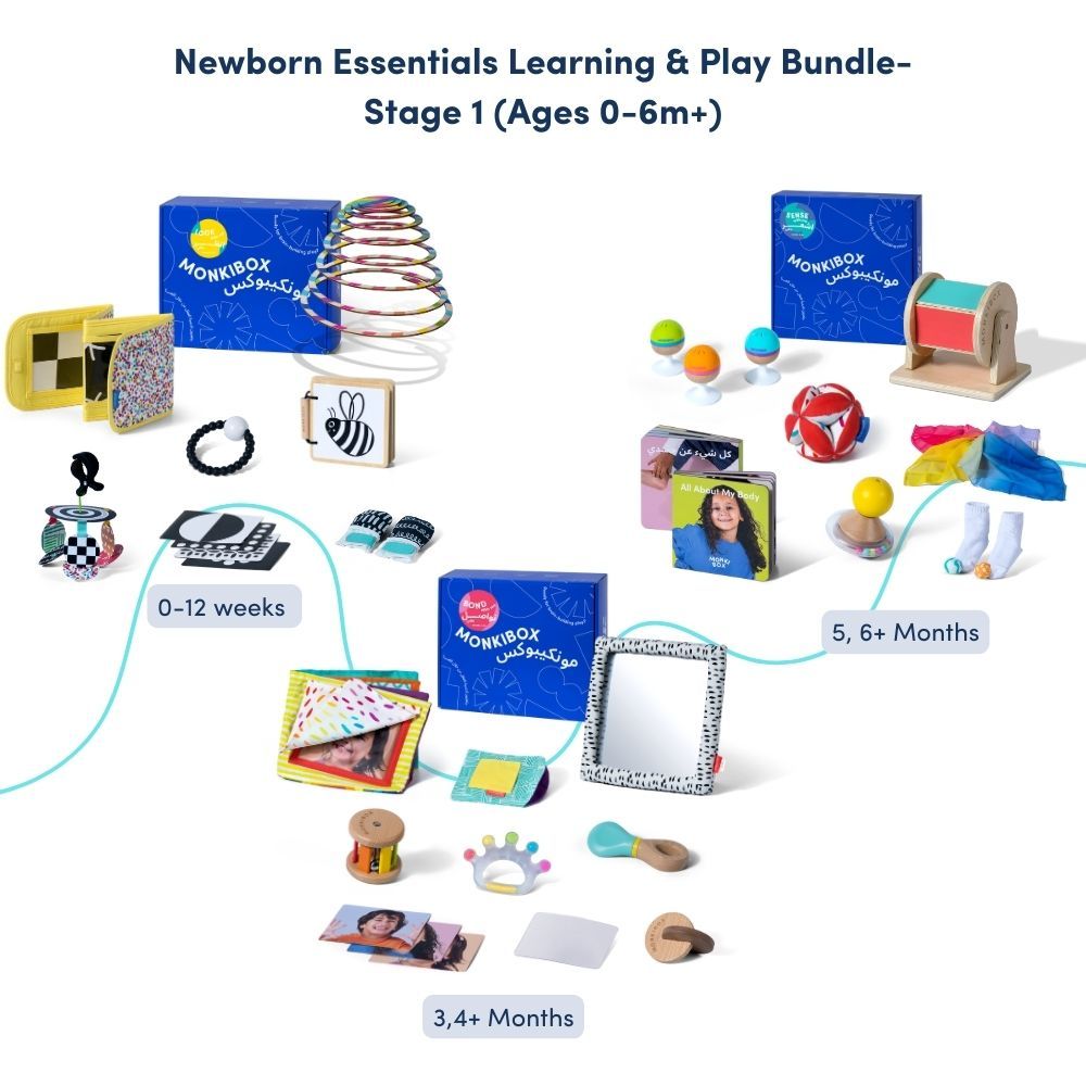 MonkiBox - Newborn Essentials Learning& Play Bundle - Stage 1