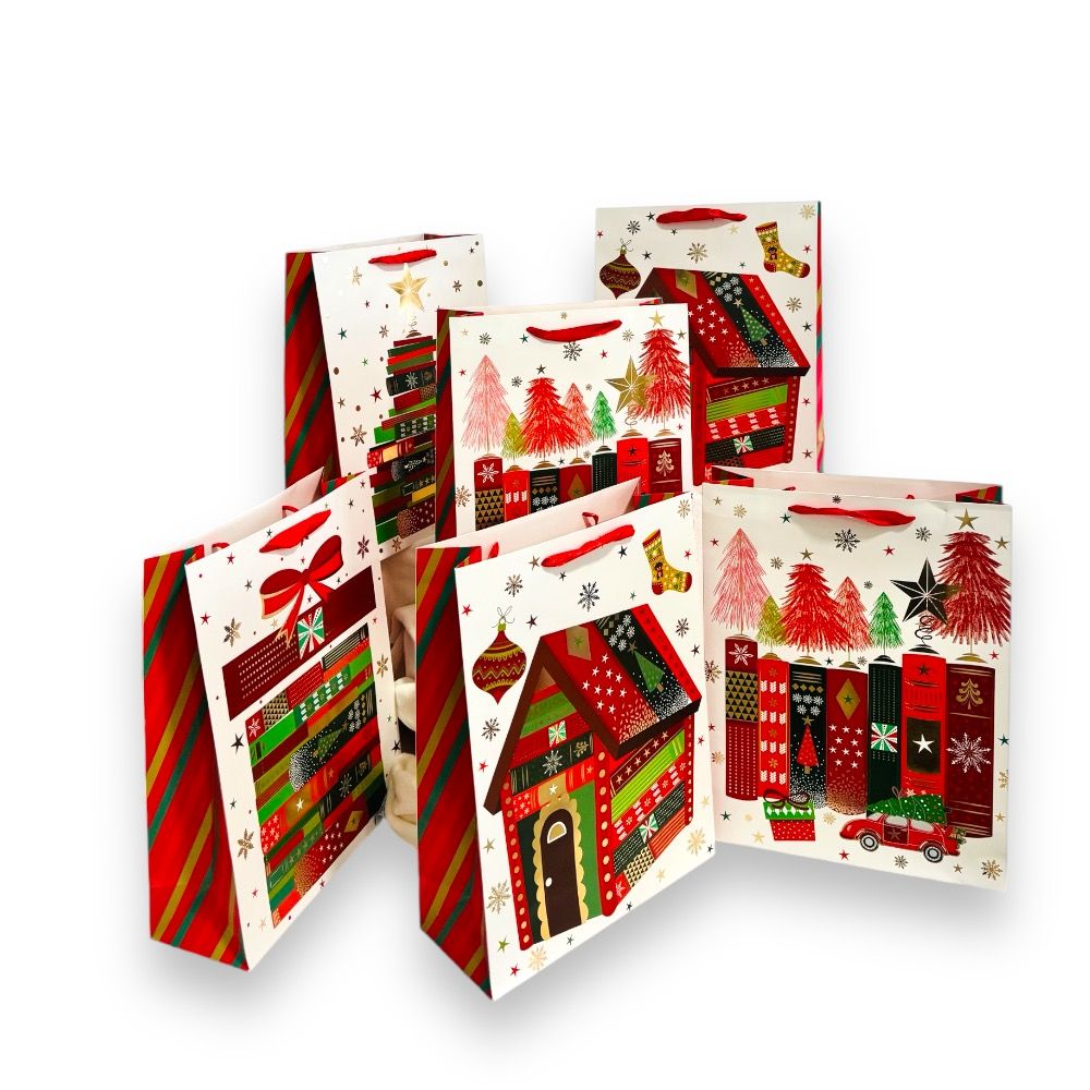 Doodle Kiddo - Christmas Gift Bag Set - 30x12x39 cm - 6 Pcs