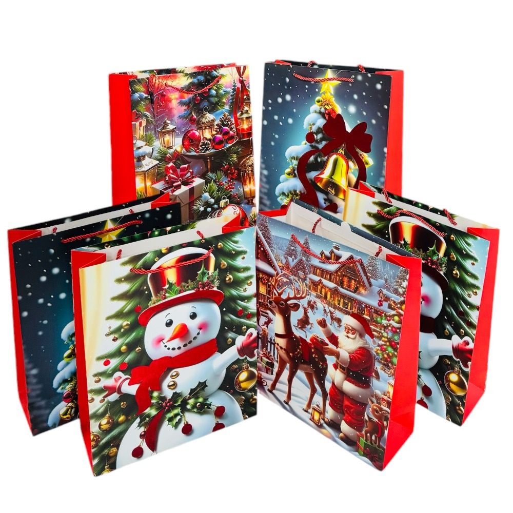 Doodle Kiddo - Christmas Gift Bag Set - 26x10x32 cm - 6 Pcs