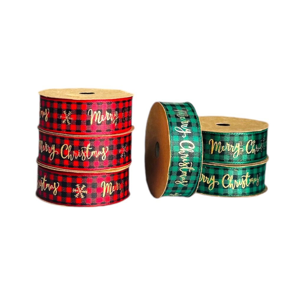 Doodle Kiddo - Merry Christmas Ribbon Set - Red/Green - 6 Pcs