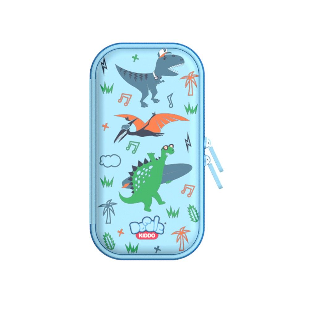 Doodle Kiddo - Dinosaur Themed Pencil Case - Blue