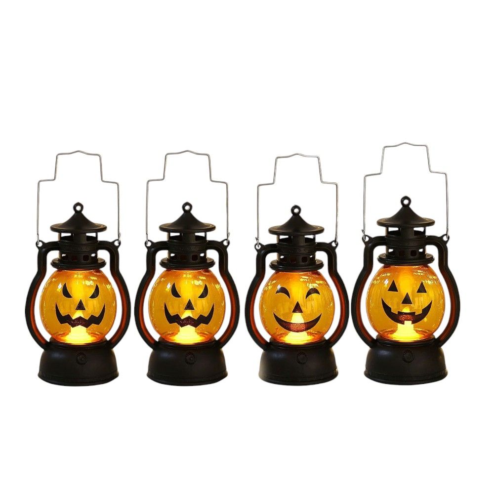 Doodle Kiddo - Halloween Mini Pumpkin Lantern Lights - Pack of 4