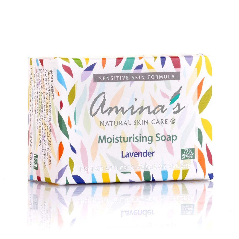 Amina's Natural Skin Care - Organic Moisturising Soap - Lavender - Pack of 3