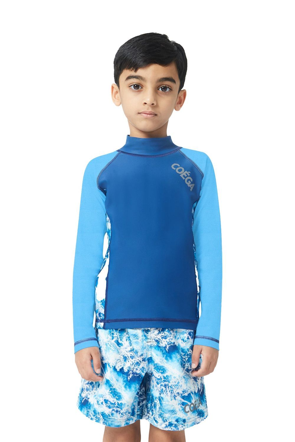 Coega Sunwear - Boys Long Sleeve Rashguard - Navy Waves