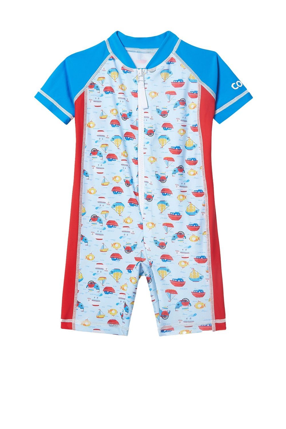 Coega Sunwear - Boys Baby Swimsuit - Boats - Blue