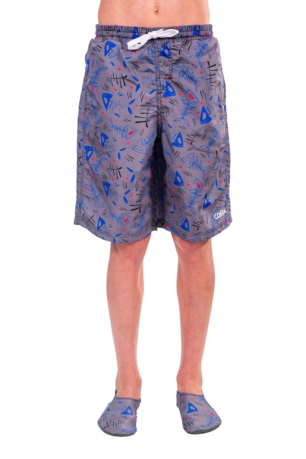 Coega Sunwear - Boy's Board Shorts - Blue Black Fish