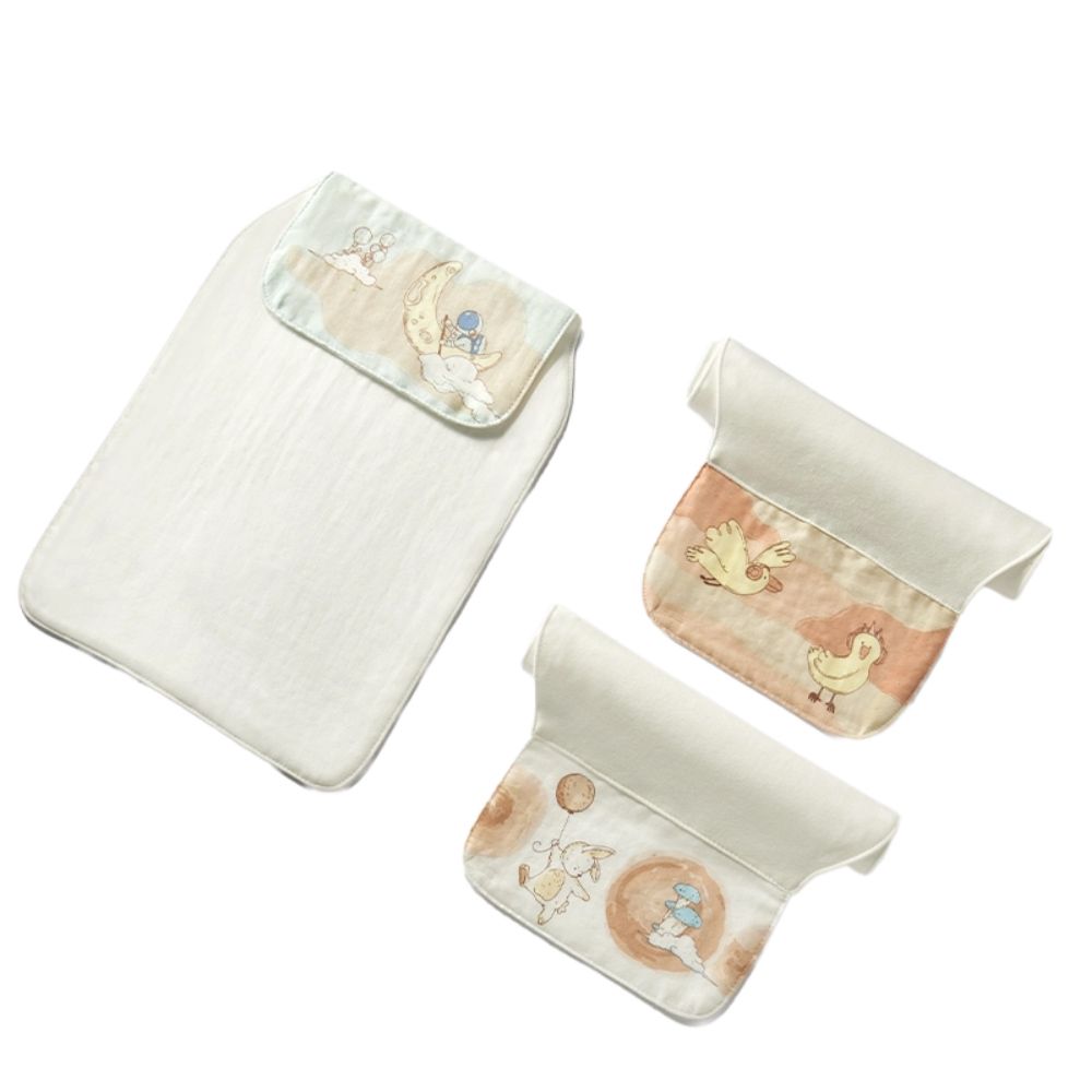 Babycare - Misia Bean Paste Sweat Towel - White - 3 Pcs