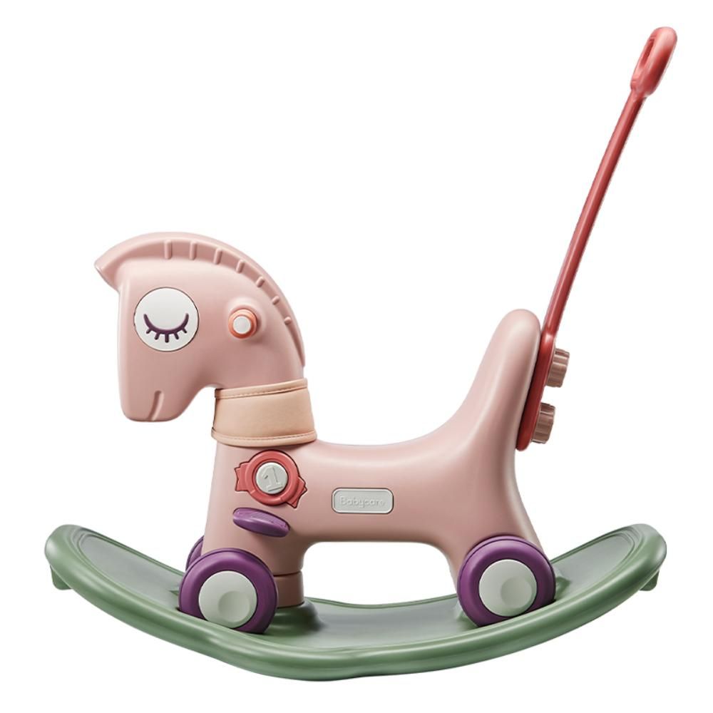 Babycare - Rocking & Sliding 3-in-1 Customizable Horse Pink