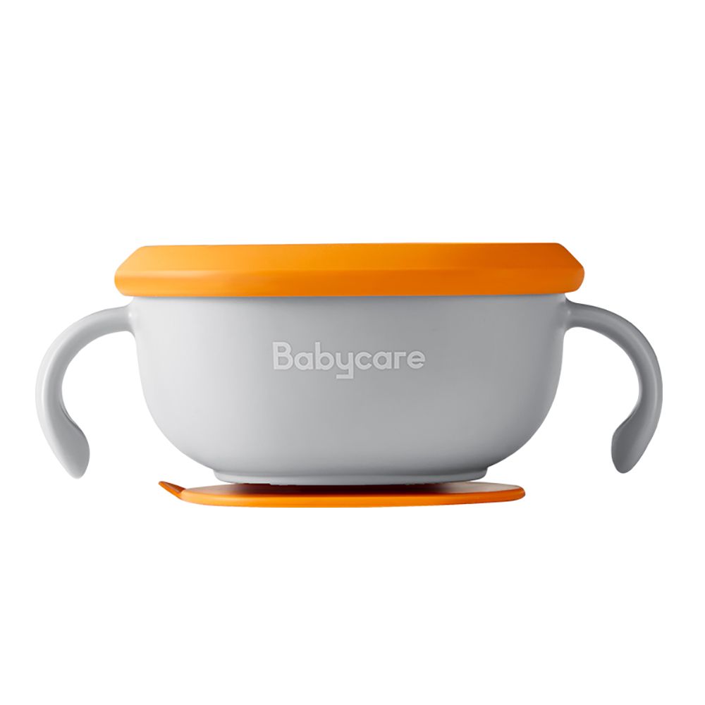 Babycare - 3-In-1 Non-Slip Base Portable Snack Bowl - Grey