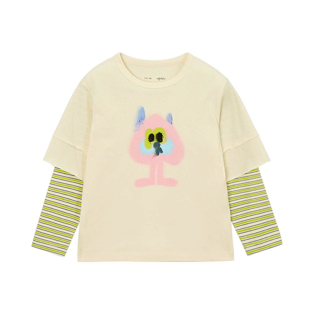 Babycare - Girls' Long Sleeves Cotton T-Shirt - Beige