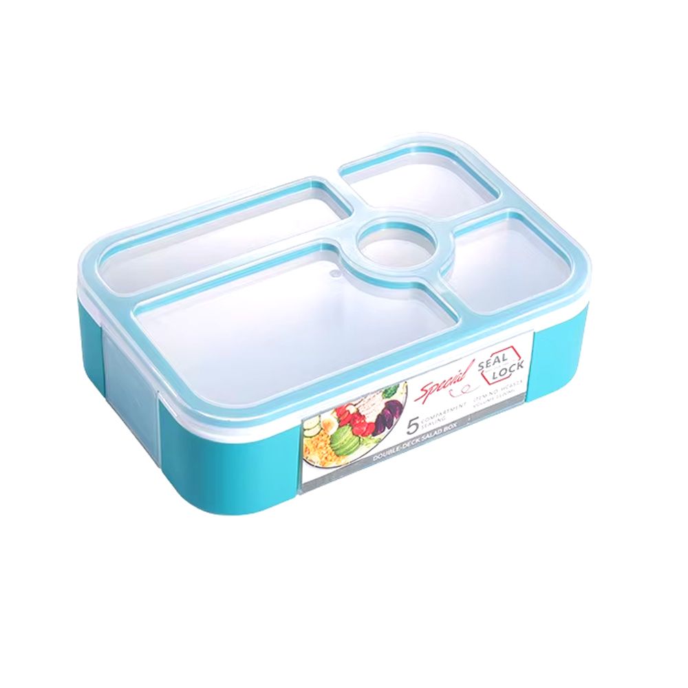 Brain Giggles - Bento Lunch Box With 5 Compartments - Teal