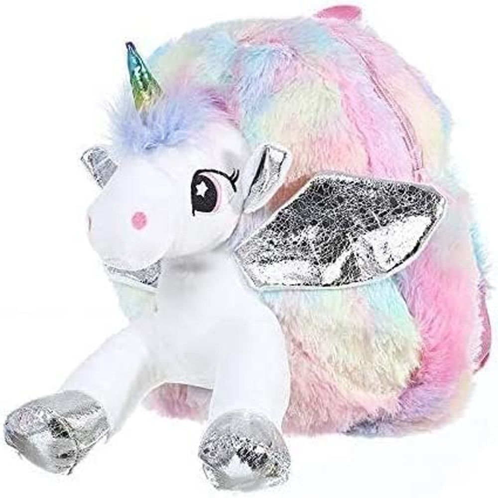 Brain Giggles - Unicorn Plush Backpack - 11-inch