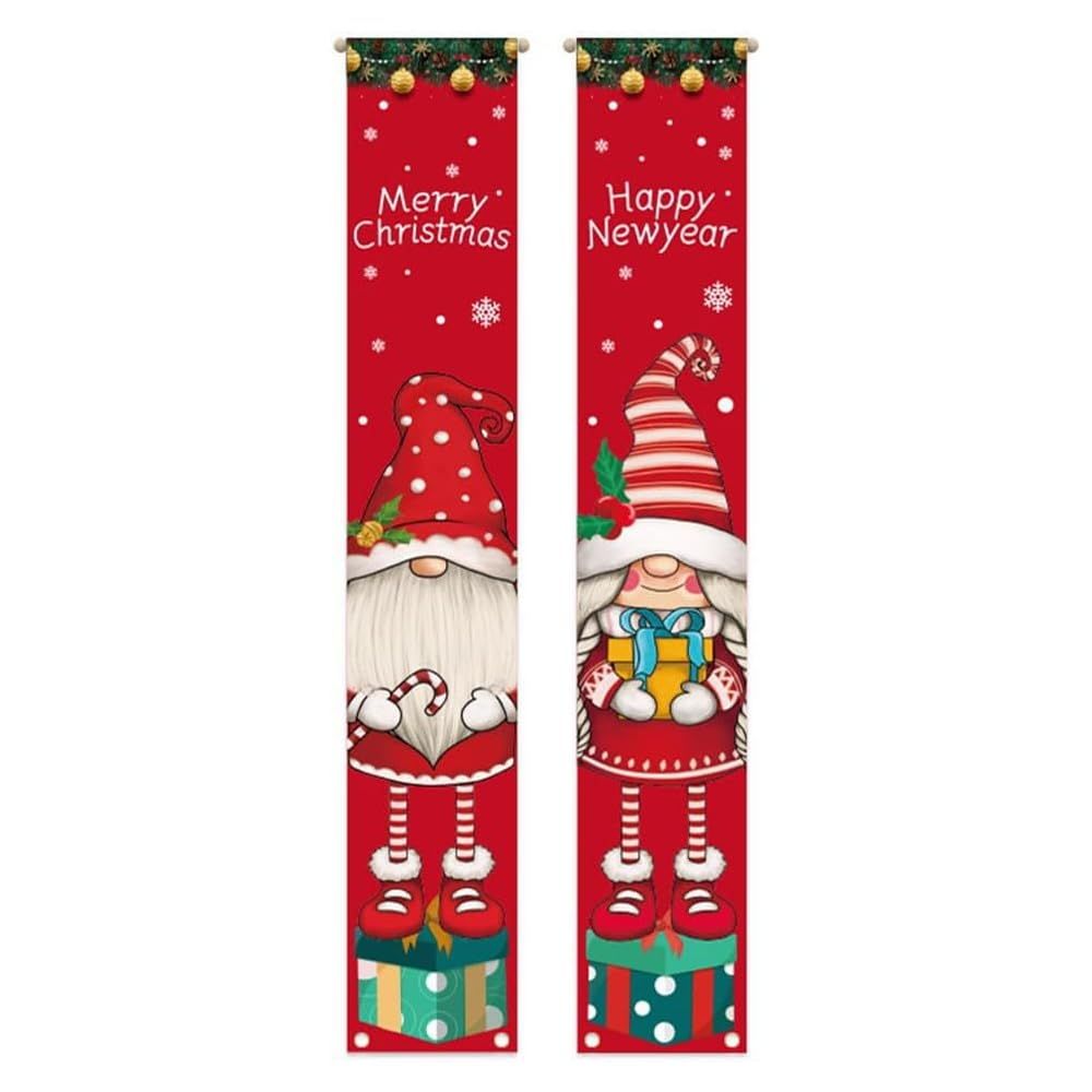 Brain Giggles - Merry Christmas And New Year Banner Set - 2 Pcs