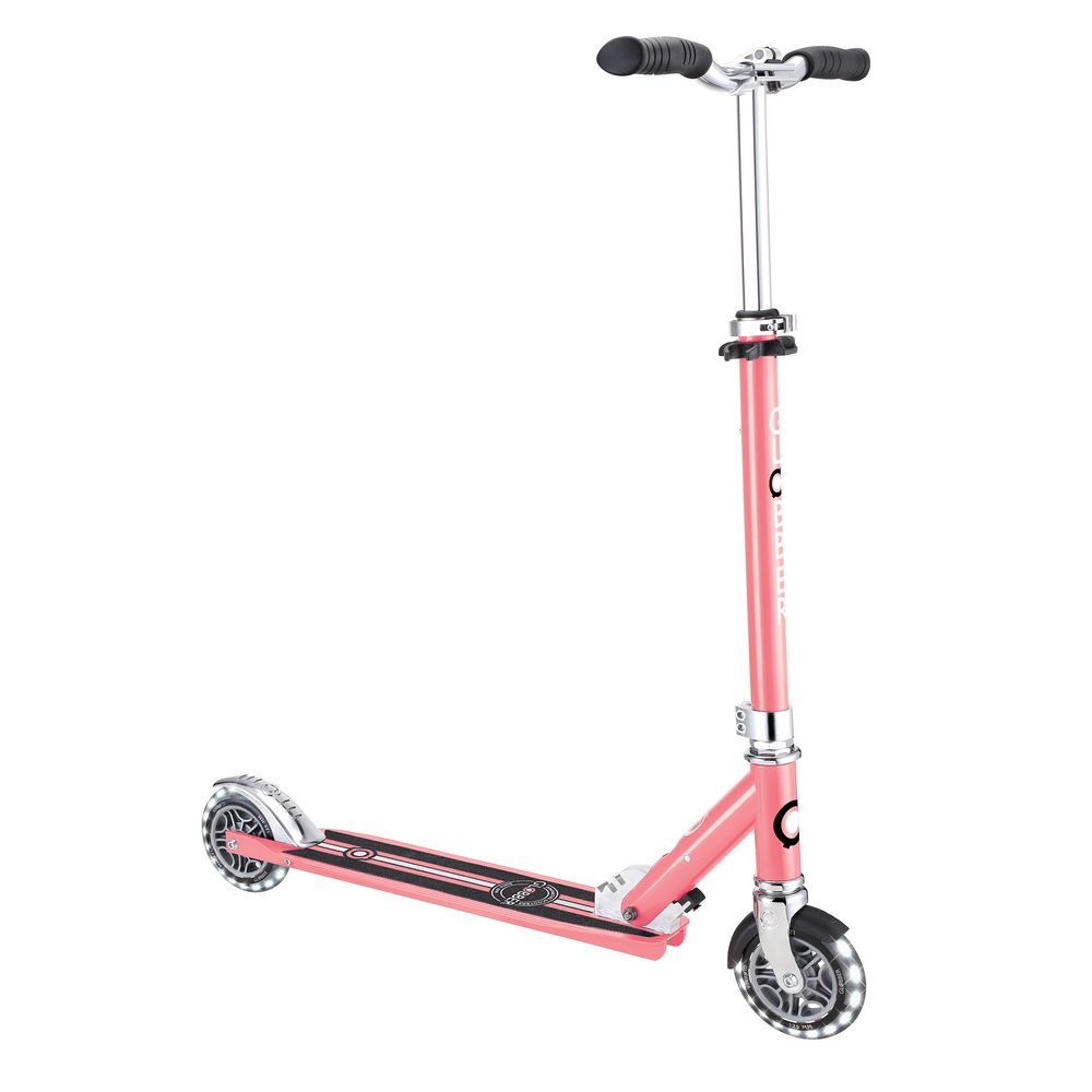 Globber - Flow Element Lights 2-Wheel Manual Scooter - Coral Pink