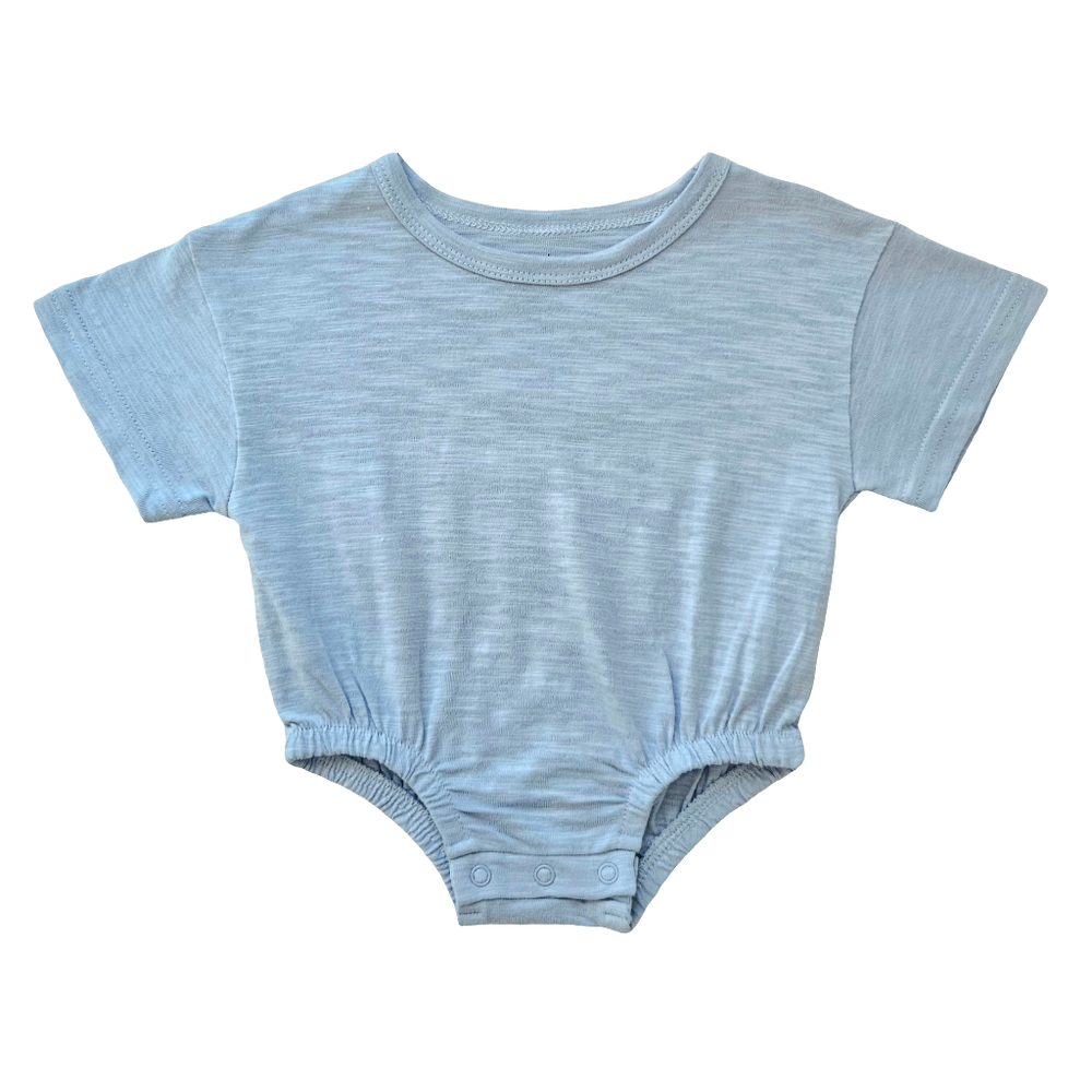 Issy & Lilo - Oversized Organic Cotton Bodysuit - Baby Blue