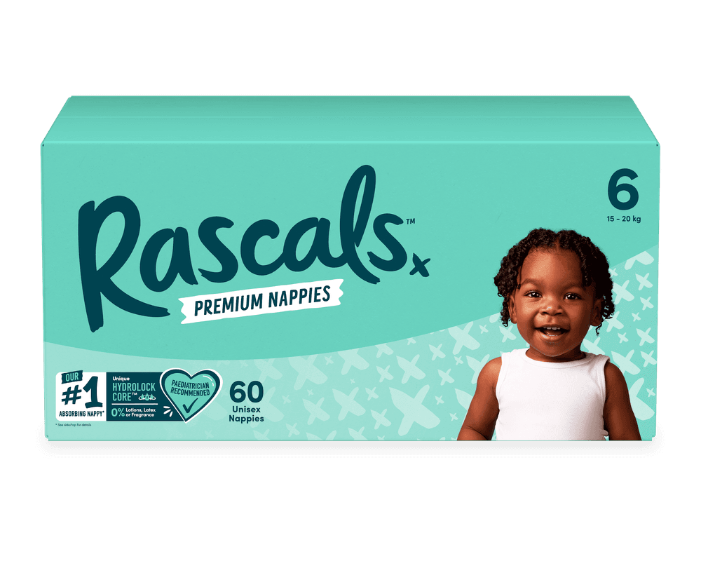 Rascals - Premium Baby Diapers Jumbo Box - Size 6 - 15-20 kg - 60 Pcs