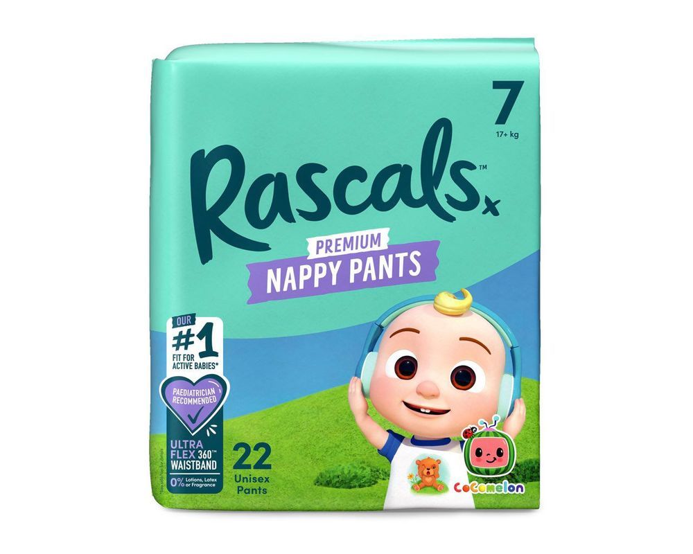 Rascals - Cocomelon Edition Training Diaper Pants - Size 7 - 17+ kg - 22 Pcs