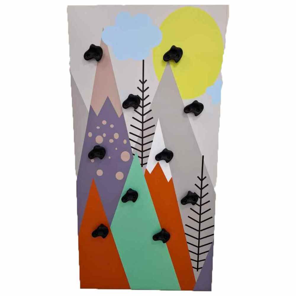 Home Decor - Mountain Themed Colorful Background Climbing Wall