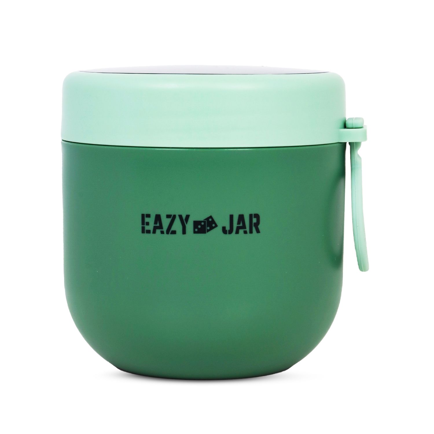 Eazy Kids - Steel Lunch Box With Folding Spoon - Green